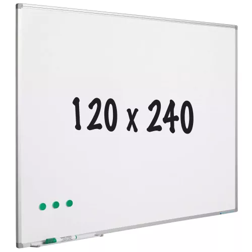 Whiteboard enamel steel Miller - White - Magnetic - 120x240cm