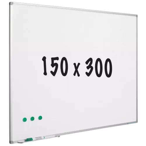 Whiteboard enamel steel Jeff - White - Magnetic - 150x300cm