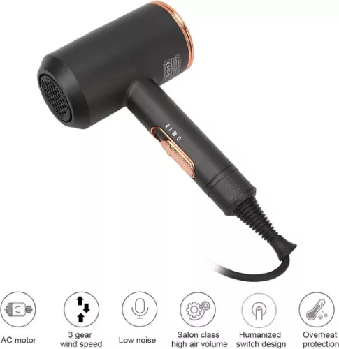 merkloos 2000W Ionic Blow Dryer with Concentrator and Diffuser - Enhanced Curls & Waves - Frizz Reduction - Professional Portable Travel Hair Dryer - Normal Curly Hair Hair Dryer (6150709675666)